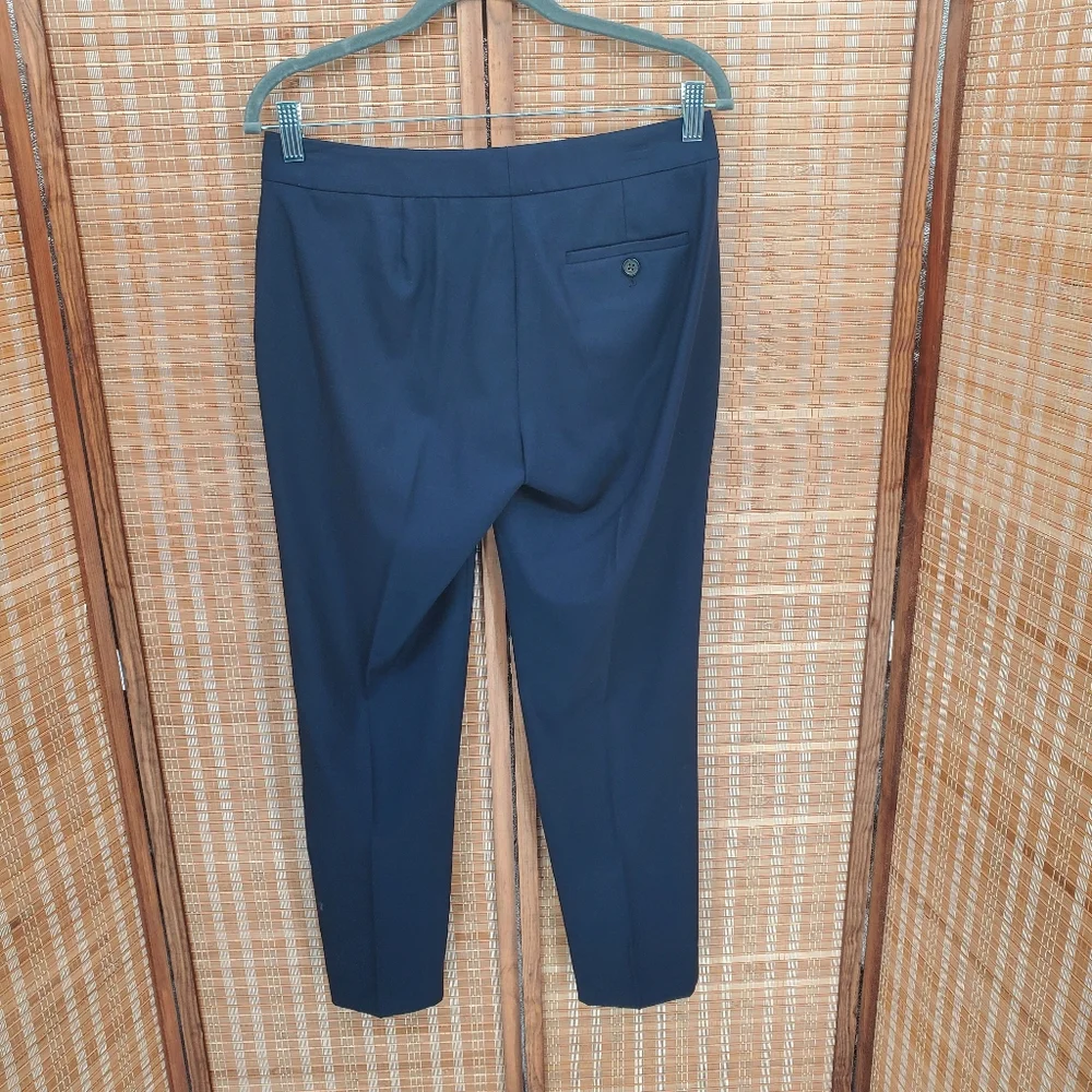 ♤ J Crew Italian 120s Wool Suit Pants Navy Blue Straight Leg Size 2
